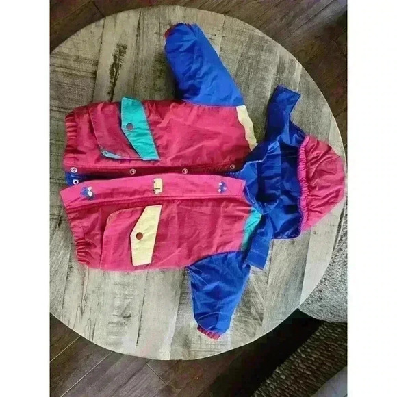 Okie Dokie Vintage Colorblock Puffer Jacket Infant 12 Months Embroidered... - Picture 2 of 13